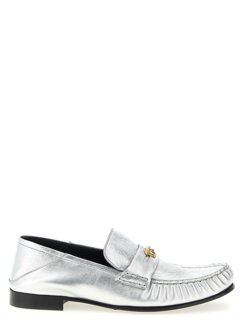 Silver Leather Loafers 1