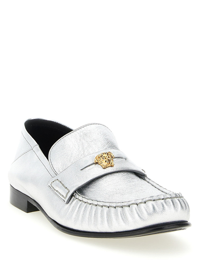 Silver Leather Loafers 2