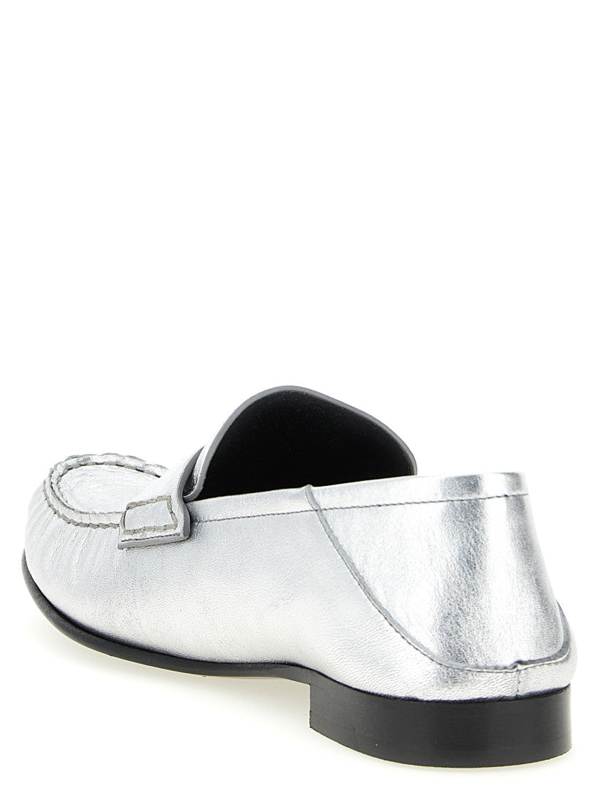Silver Leather Loafers 3