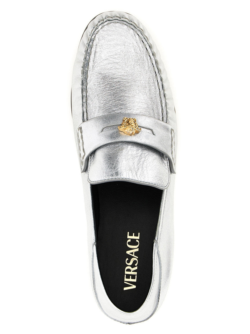 Silver Leather Loafers 4