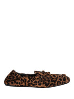 Leopard Print Slip-On Loafers 1