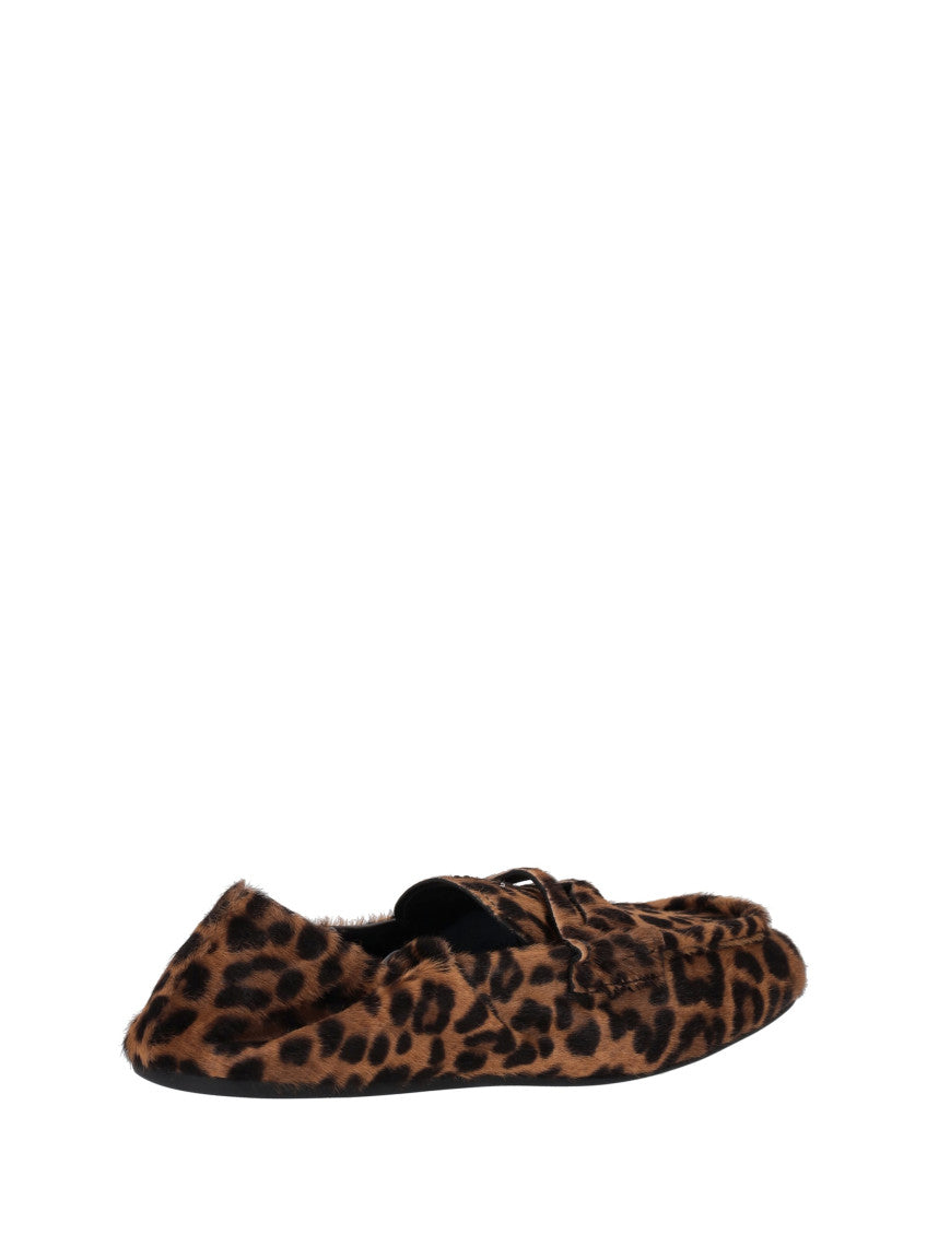 Leopard Print Slip-On Loafers 4