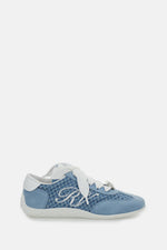 Blue Lace Up Sneakers 1