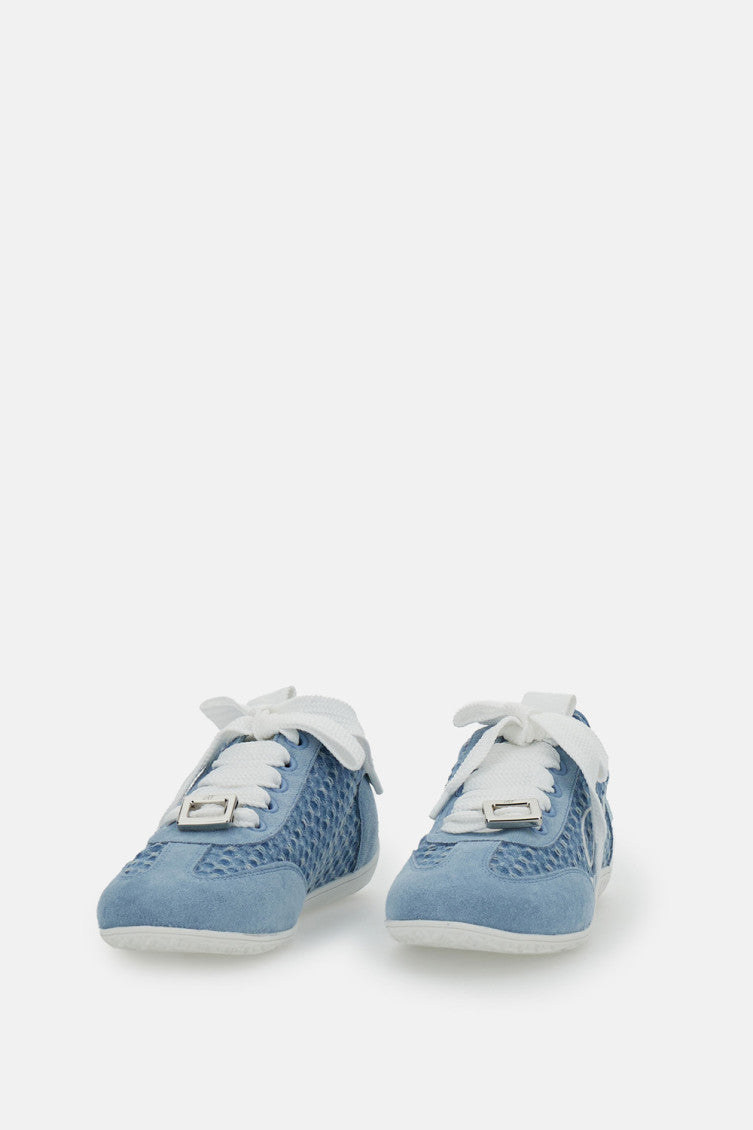 Blue Lace Up Sneakers 2