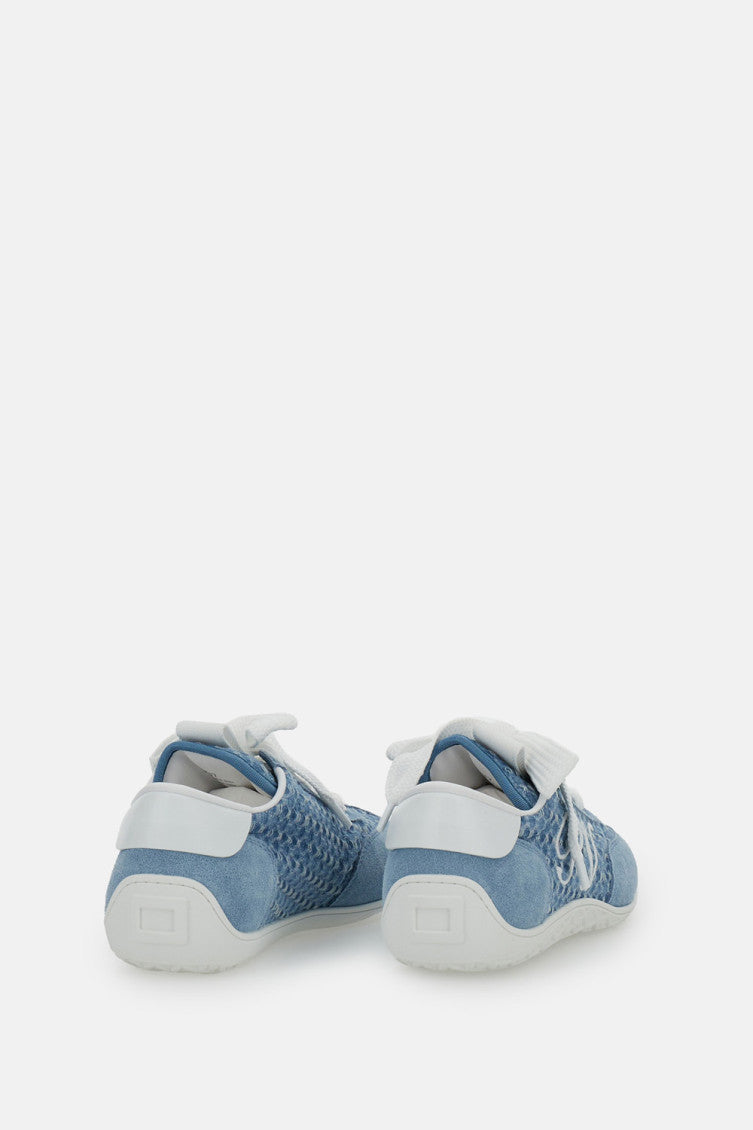 Blue Lace Up Sneakers 3