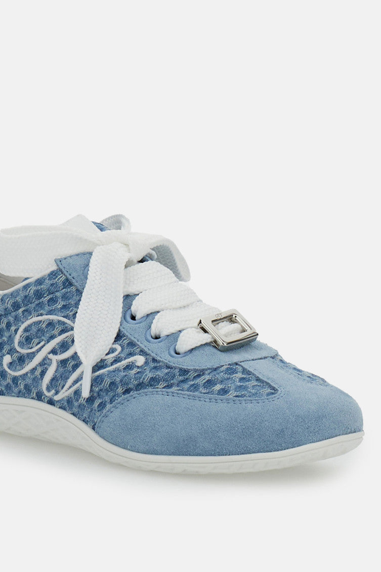 Blue Lace Up Sneakers 4