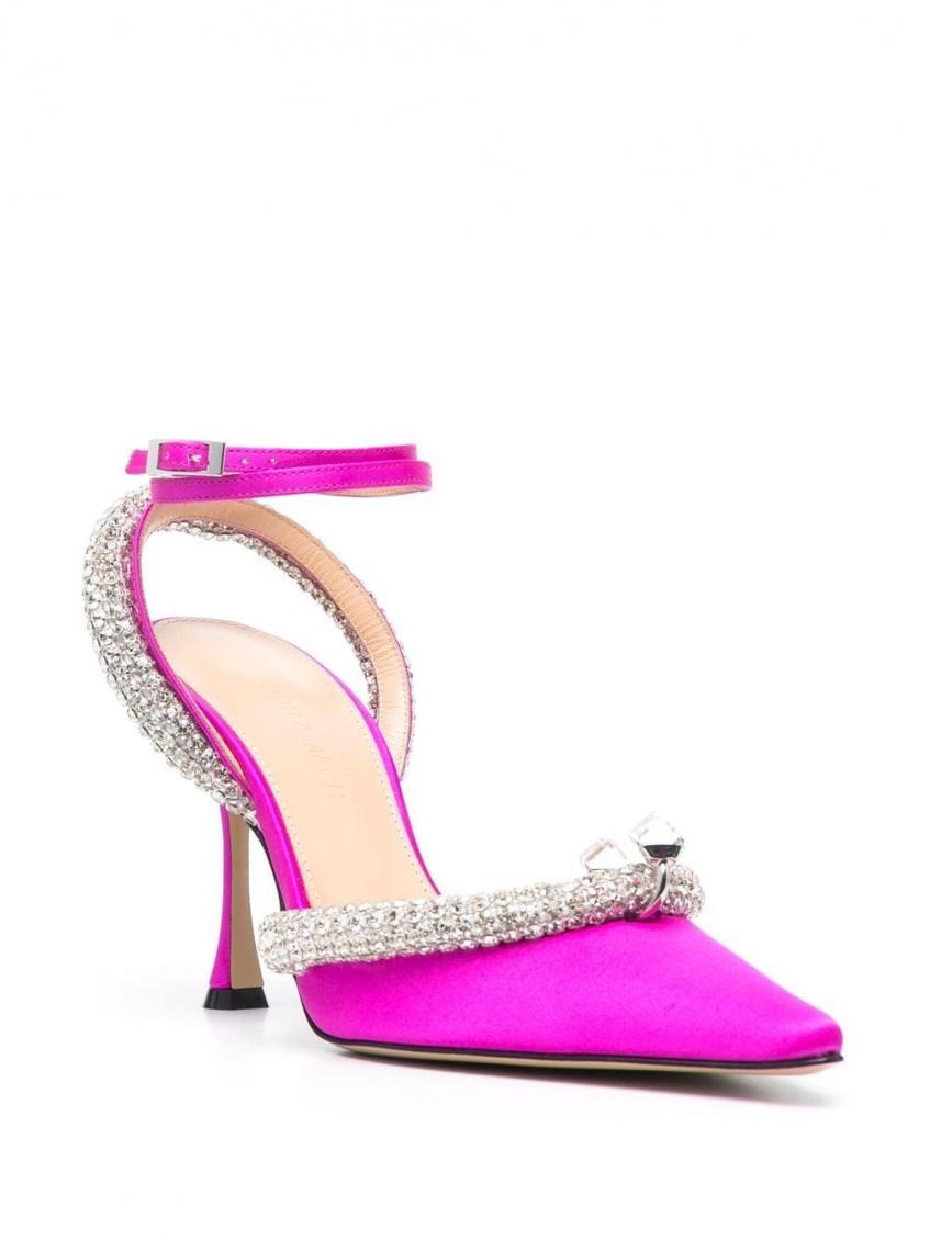 Fuchsia Crystal Embellished Pumps 4