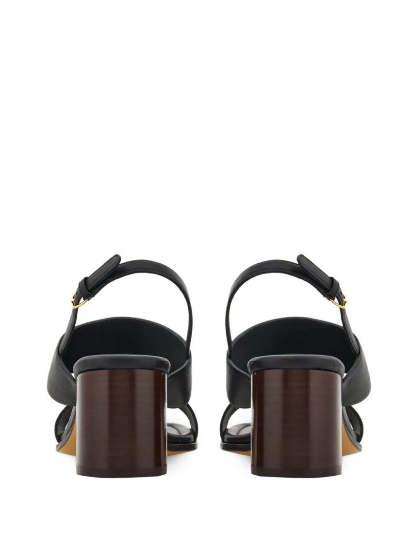 Black Open Toe Heels 4