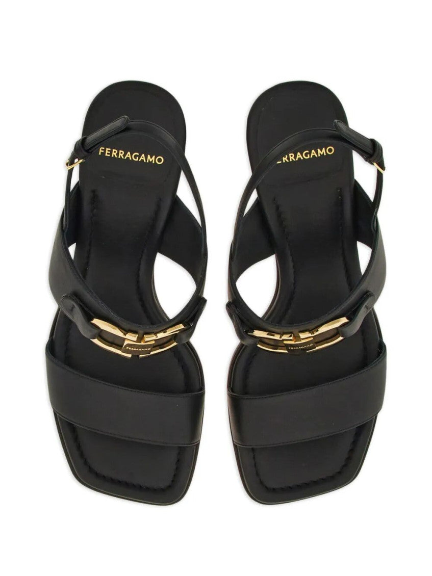 Black Open Toe Heels 5