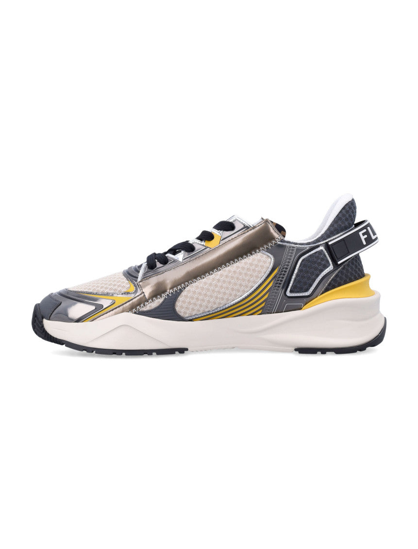 Beige Lace Up Sneakers 3