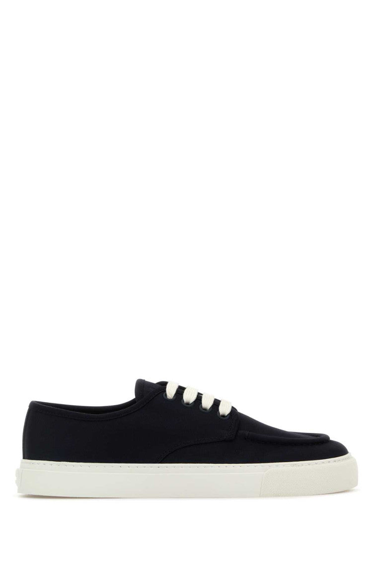 Navy Blue Lace Up Sneakers 1