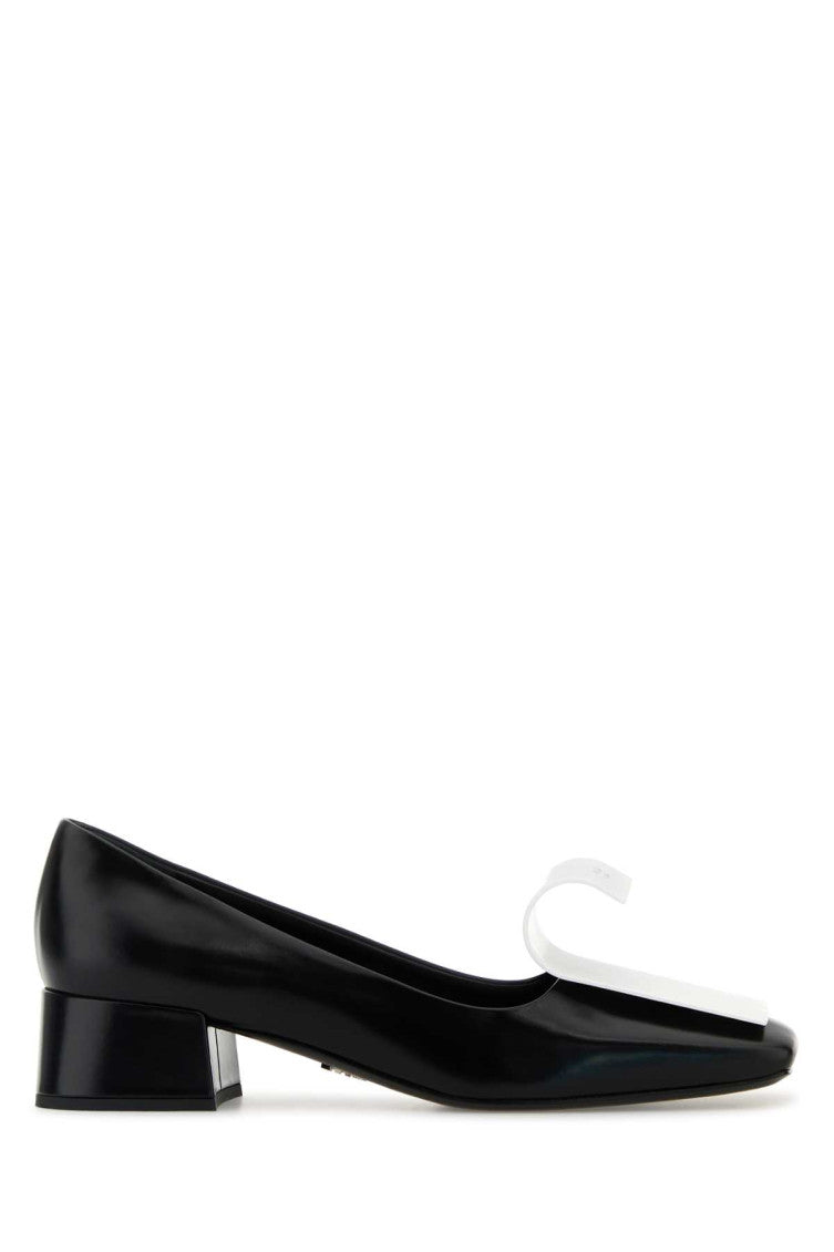 Black Leather Pumps 1