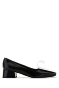 Black Leather Pumps 1