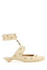 Beige Leather Sandals 1