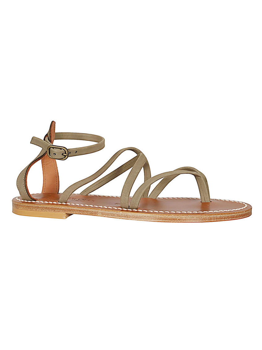 Green Leather Sandals 2