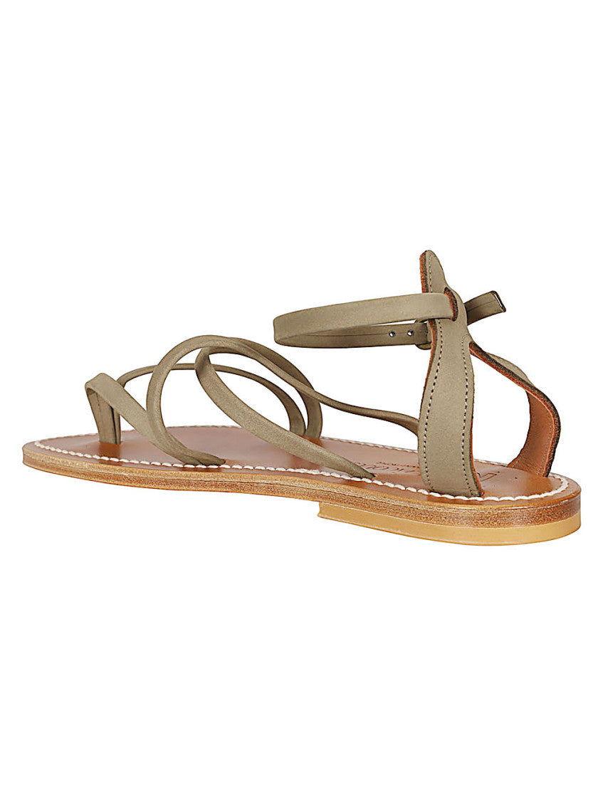 Green Leather Sandals 3