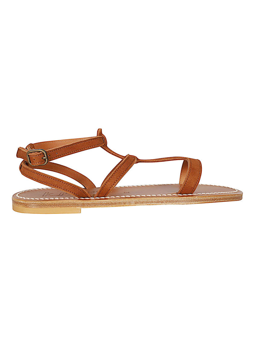 Brown Arelate Leather Sandals 1