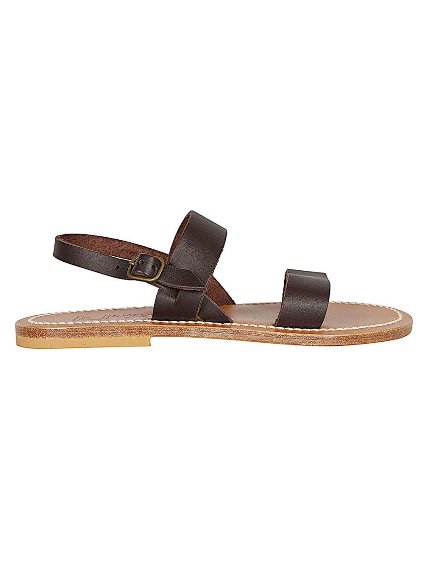 Brown Barigoule Leather Sandals 1