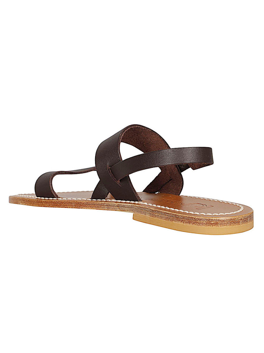 Brown Barigoule Leather Sandals 3