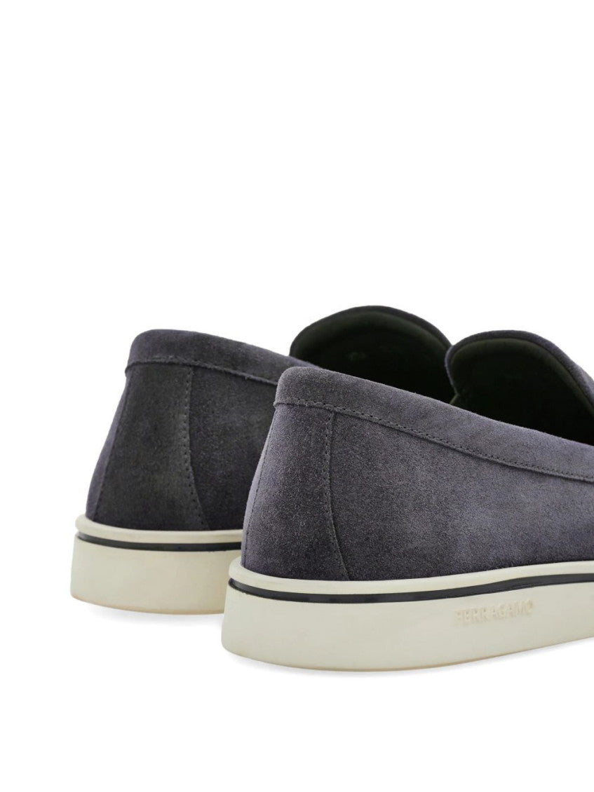 Dark Grey Suede Loafers 2