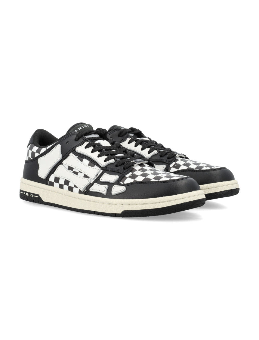 Black Checkered Low Top Sneakers 2