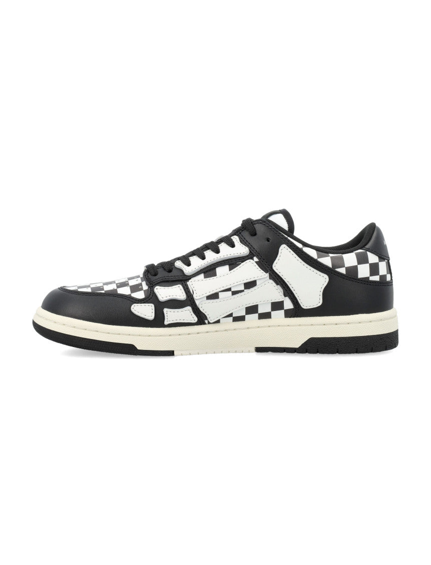 Black Checkered Low Top Sneakers 3