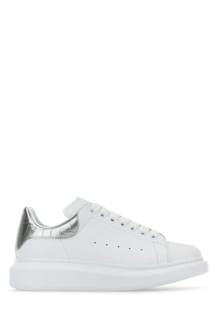 Silver Leather Sneakers 1