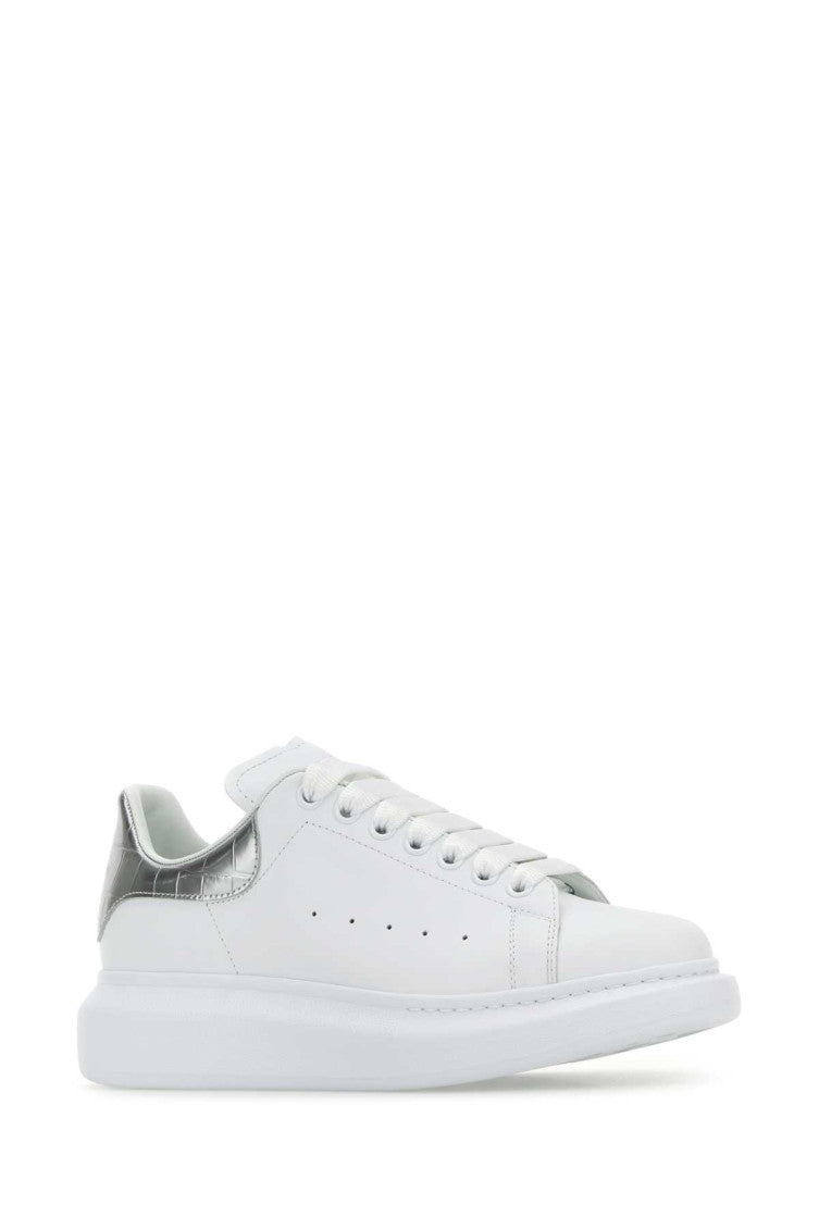 Silver Leather Sneakers 2