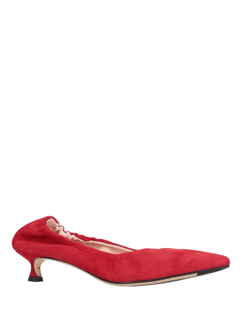 Red Slip On Pumps 2