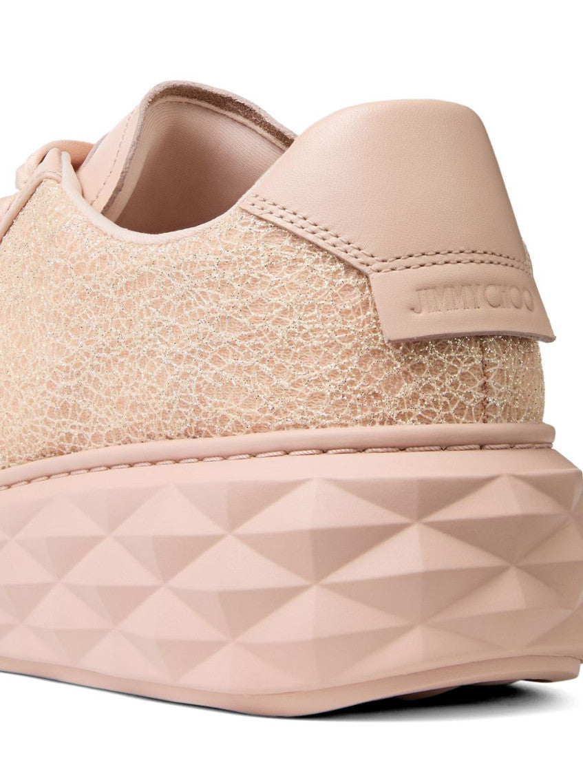 Pink Lace Up Sneakers 4