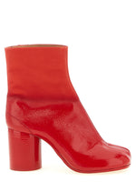 Red Solid Tabi Boots 1