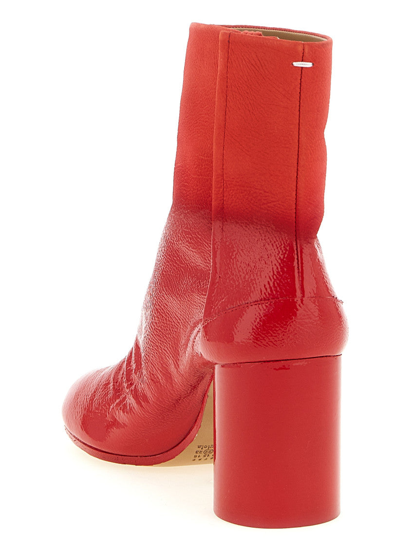 Red Solid Tabi Boots 3