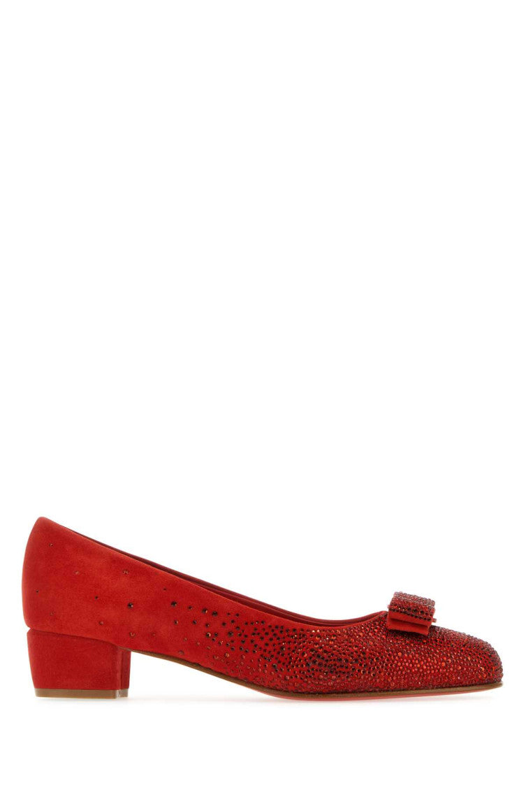 Red Suede Pumps 1