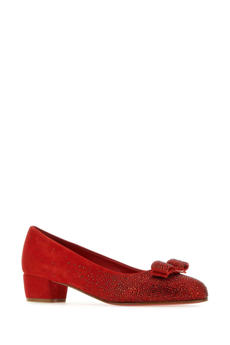 Red Suede Pumps 2