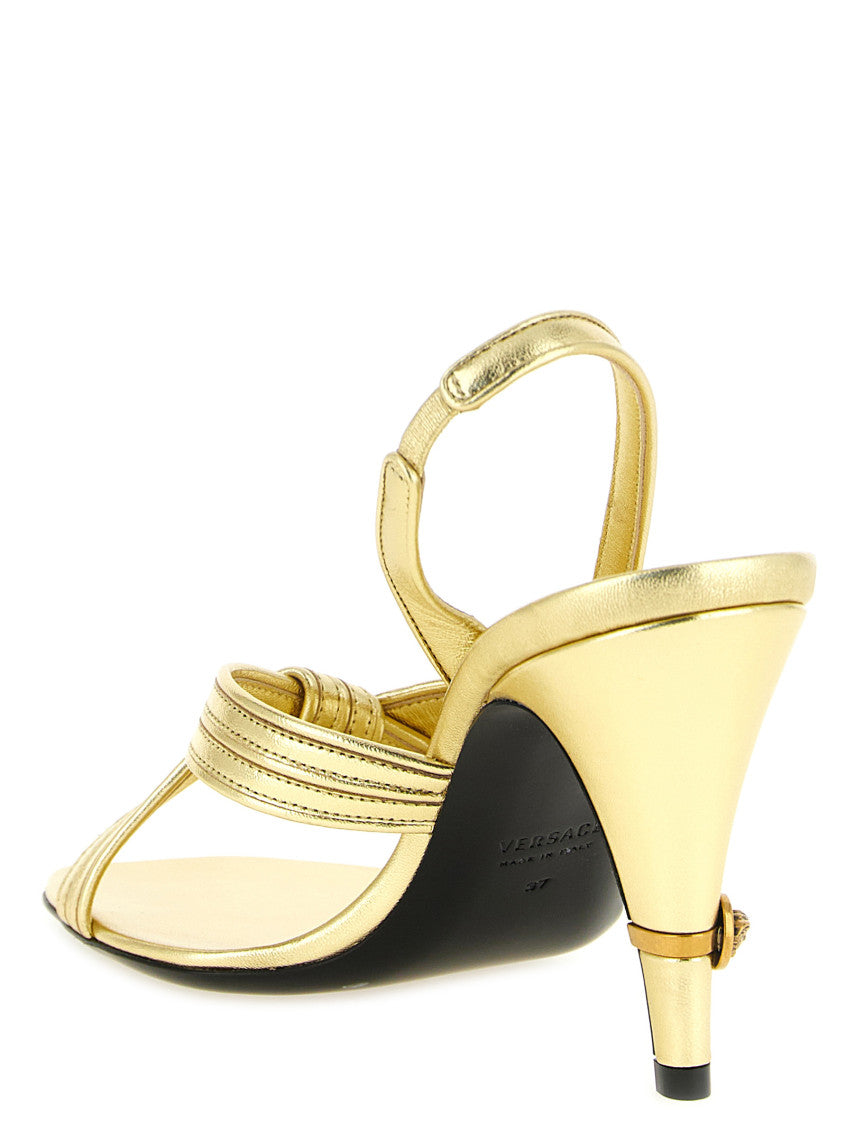 Golden Slingback Heels 3