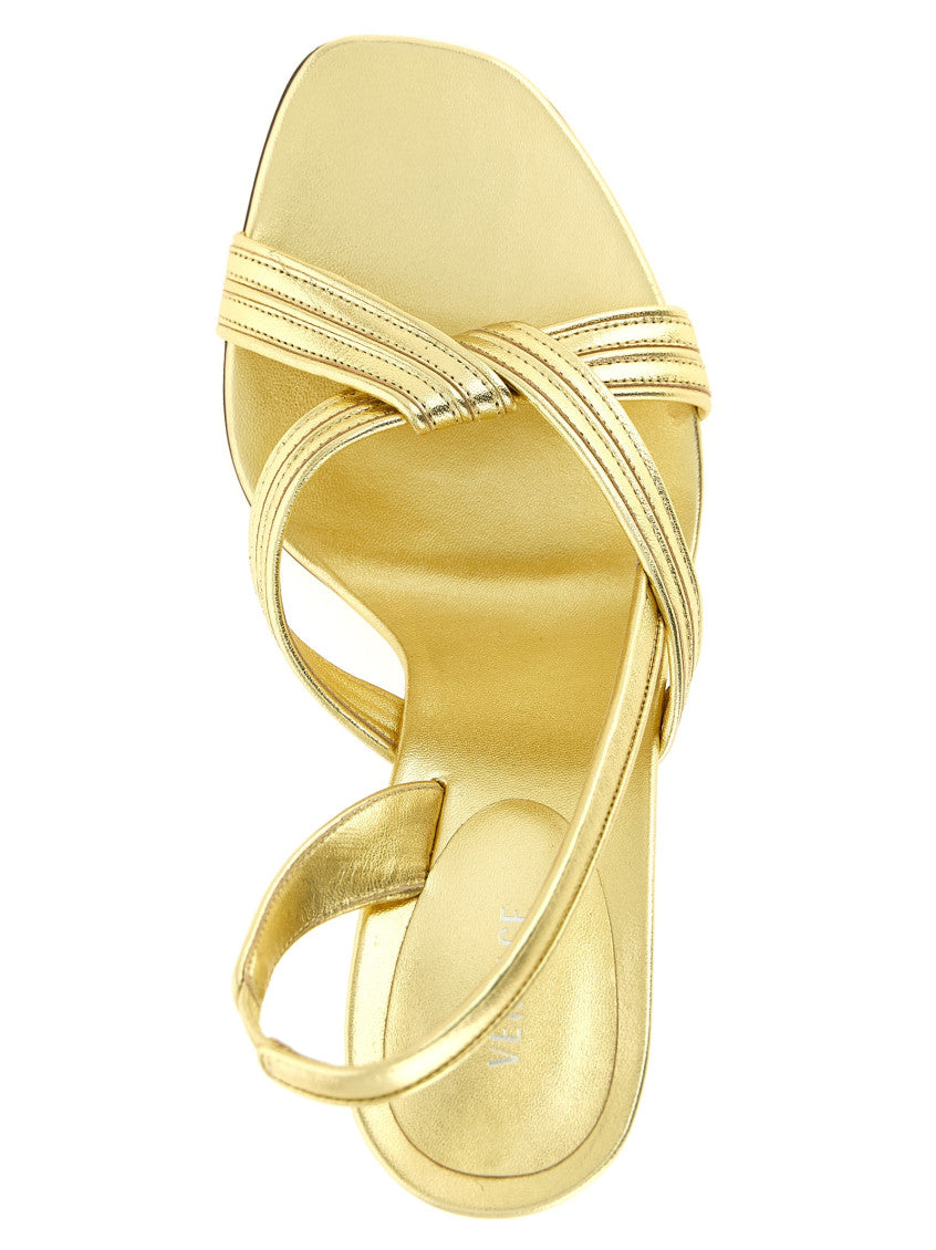 Golden Slingback Heels 4