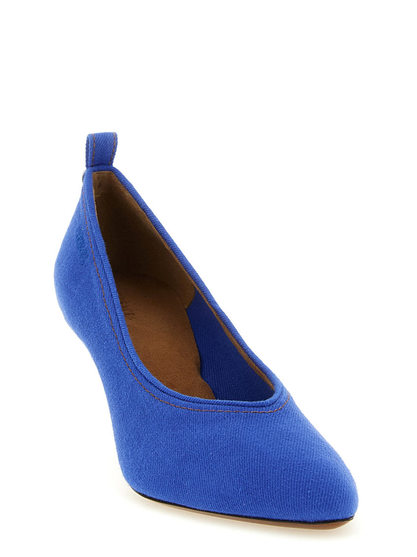 Blue Slip On Pumps 2