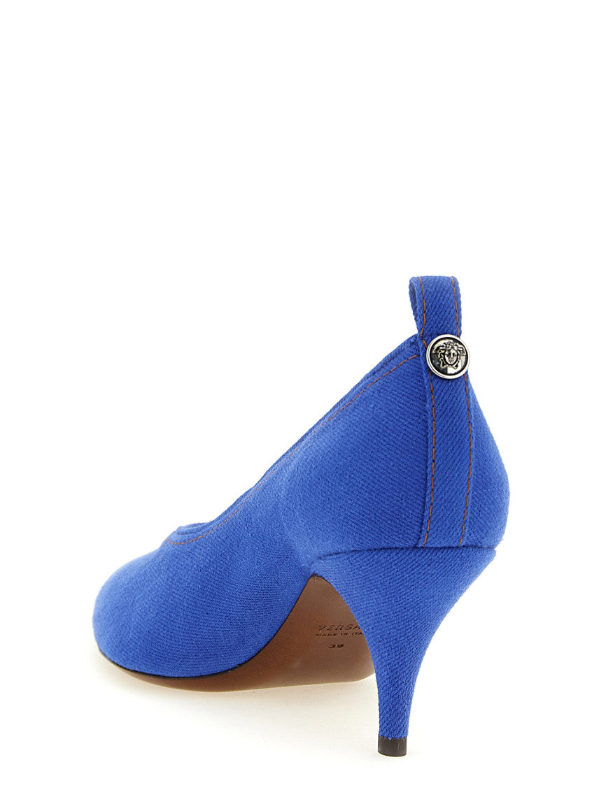 Blue Slip On Pumps 3