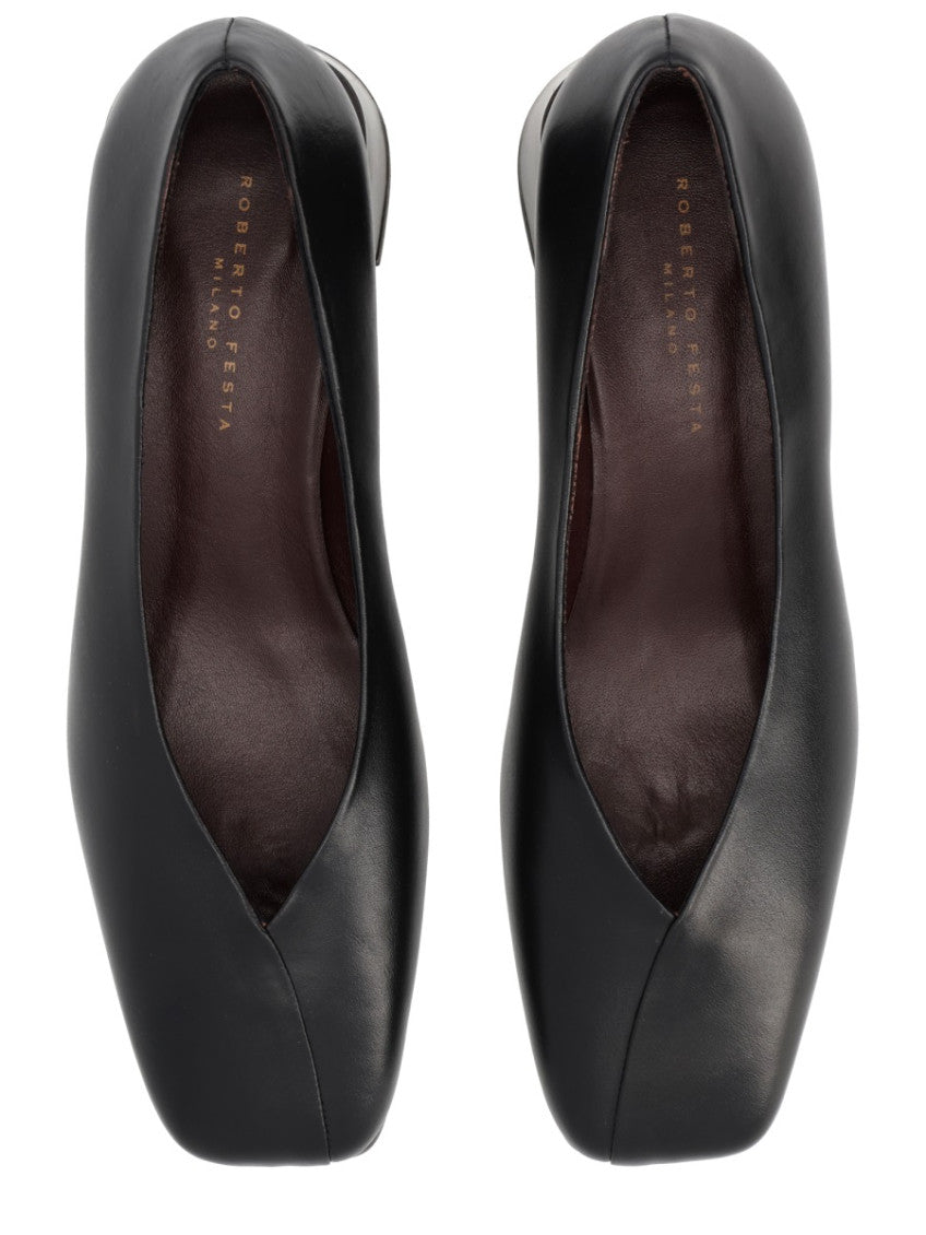 Black Slip On Pumps 5