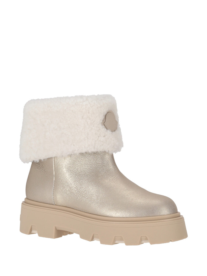 Silver Solid Round Toe Boots 2