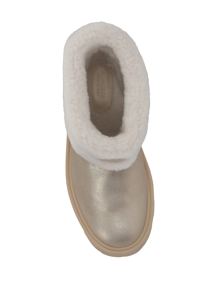 Silver Solid Round Toe Boots 3