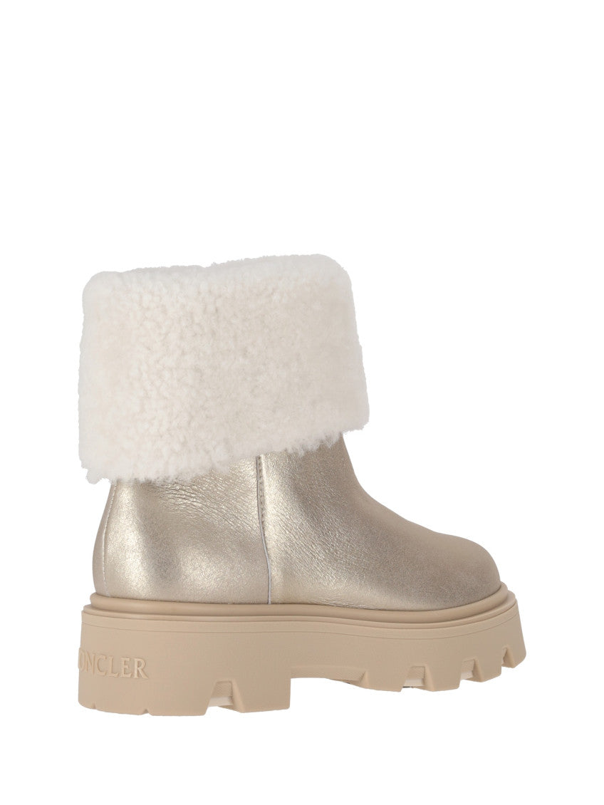 Silver Solid Round Toe Boots 4