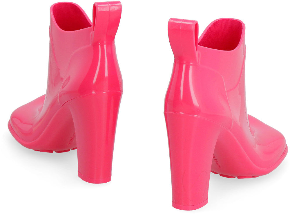 Fuchsia Solid Shine Boots 4