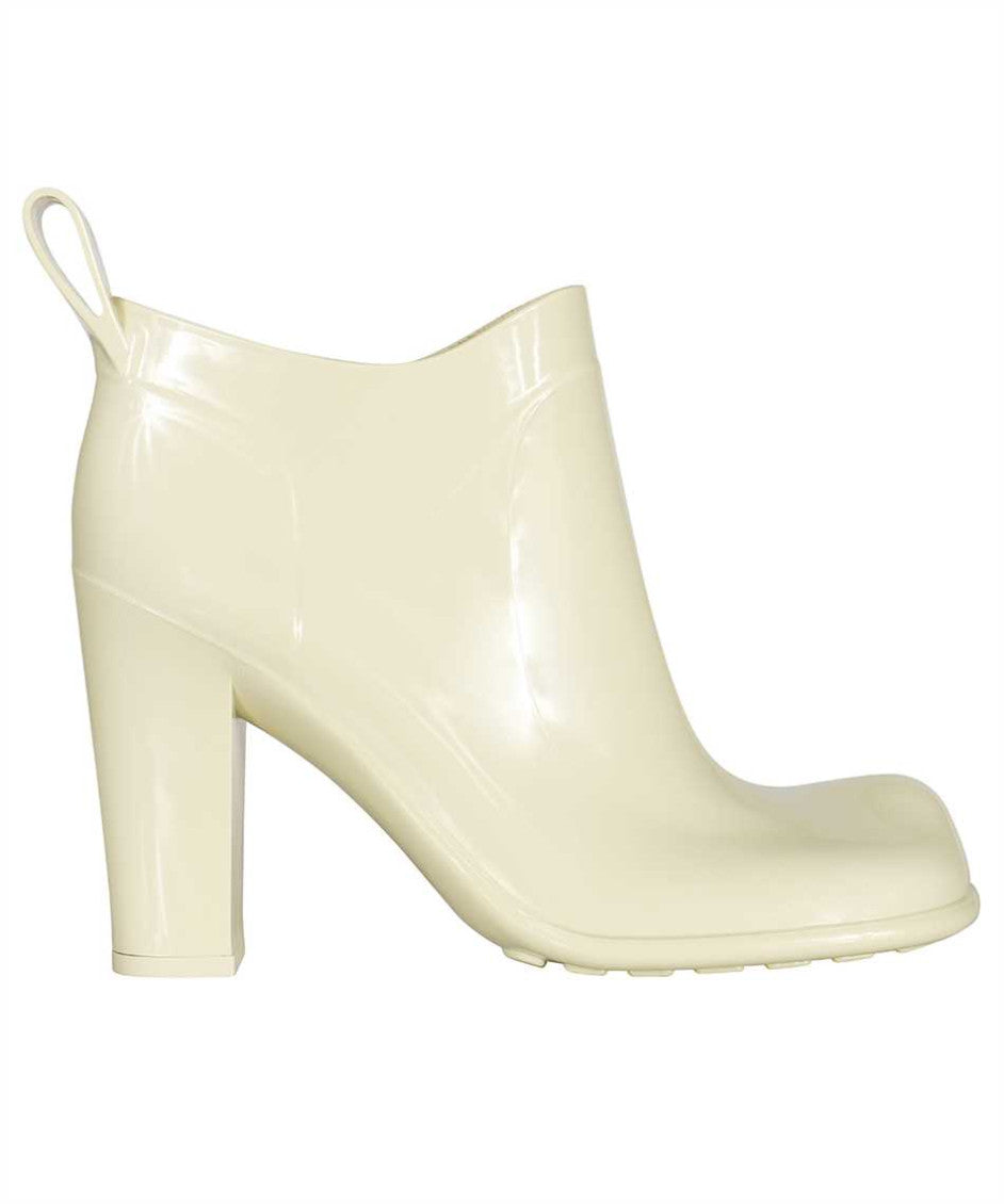 Off White Solid Shine Boots 1