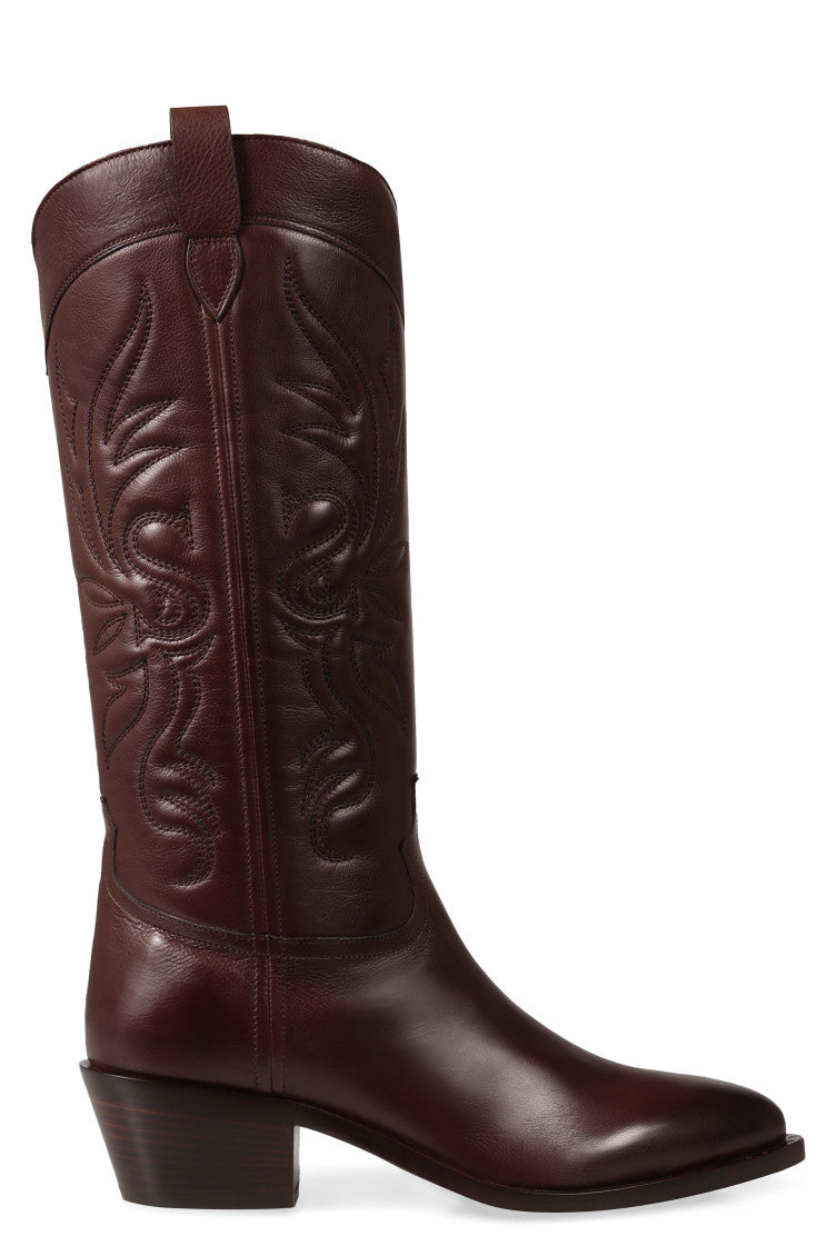 Brown Embroidered Boots 1