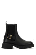 Black Solid Slip On Boots 1