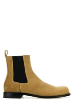 Beige Solid Chelsea Boots 1