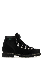 Black Solid Lace Up Boots 1