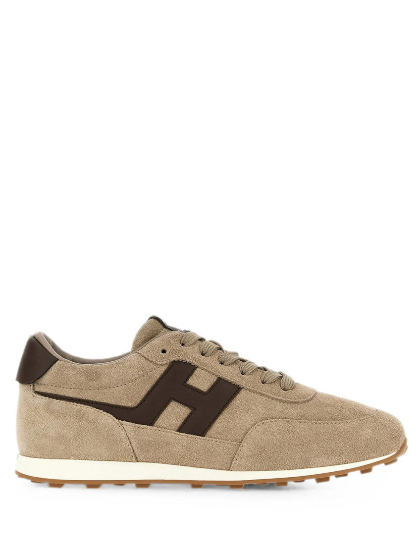 Beige Logo Sneakers 1