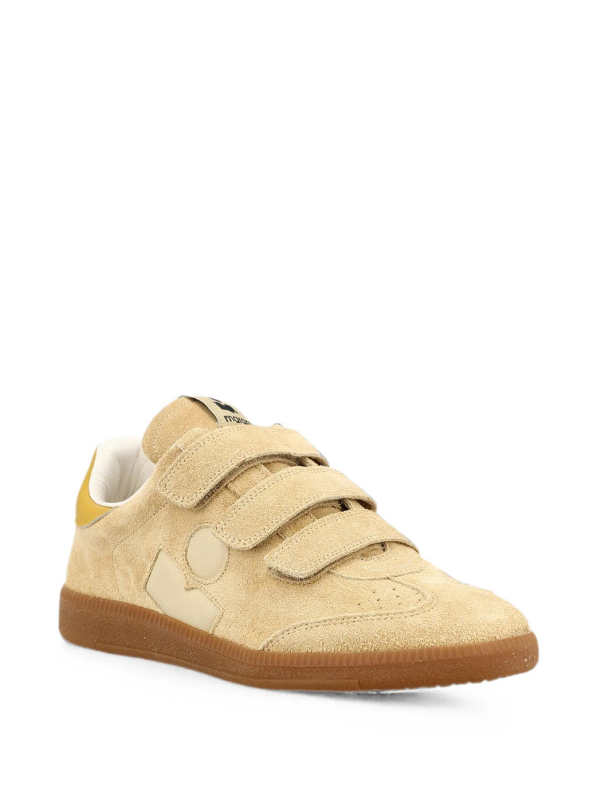 Beige Round Toe Sneakers 3